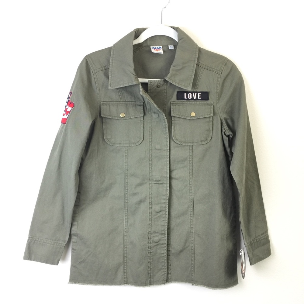 NWT Junk Food Beatles Military Peace/Love Jacket